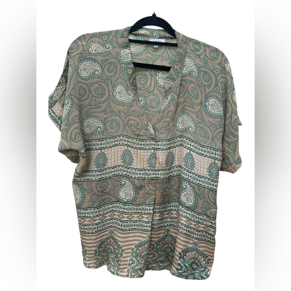 ✨ Guru Silk Paisley Top - Picture 6 of 14